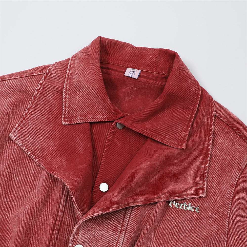 Urban Trend Double-Layer Faux Denim Coat