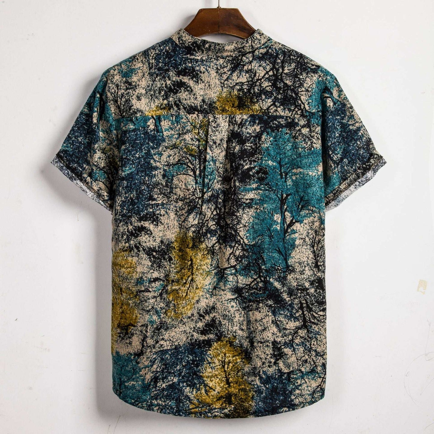 Floral Print Men's Short Sleeve Top