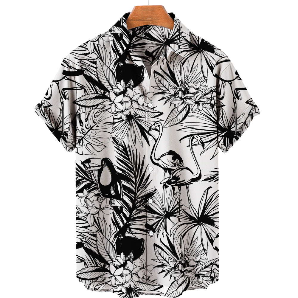 Men's 3D Printed Jungle Wildlife Hawaiian Style Shirt ZF0774 XL