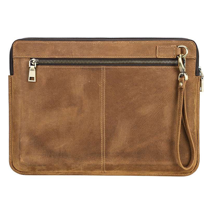 Rugged Shield Genuine Leather Laptop Sleeve Cover Case