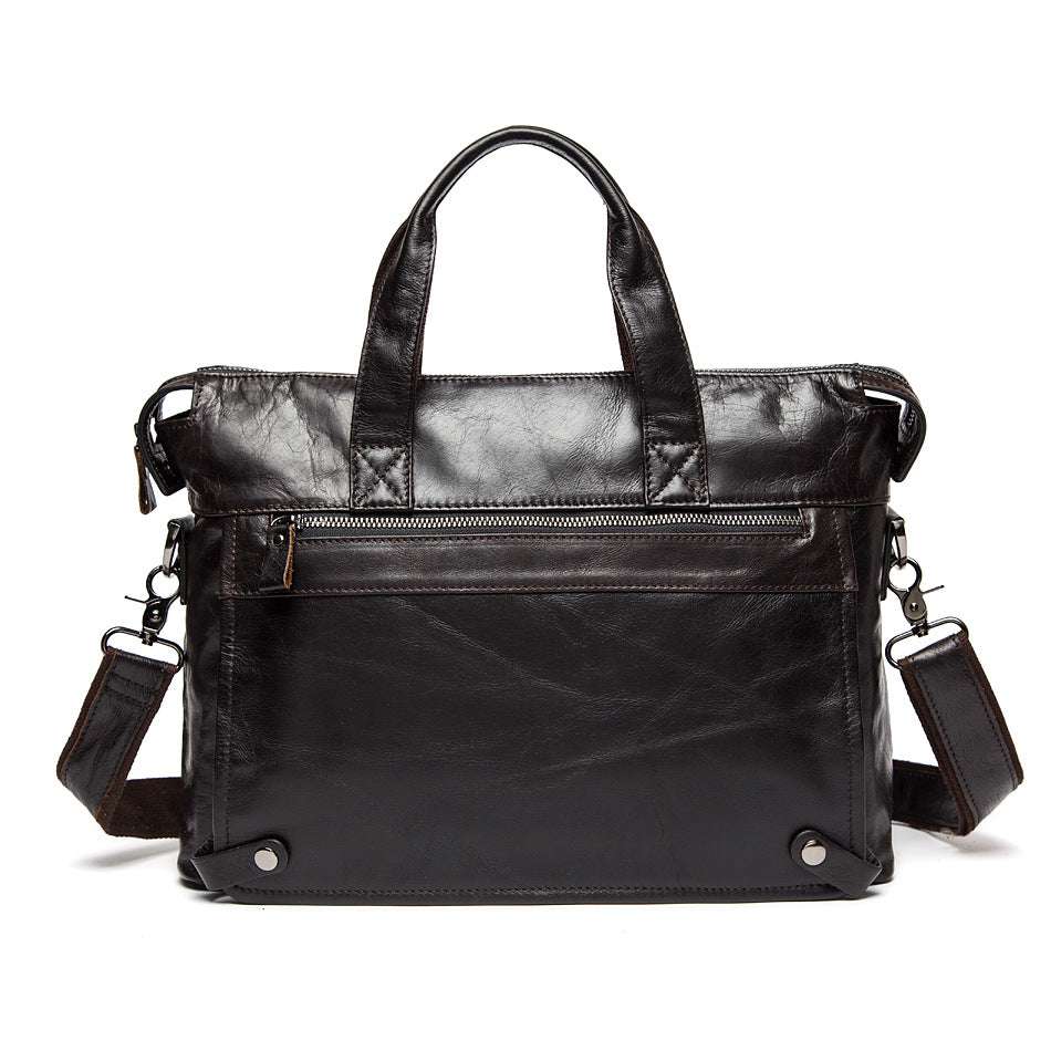 Executive top-grain leather portfolio Dark coffee