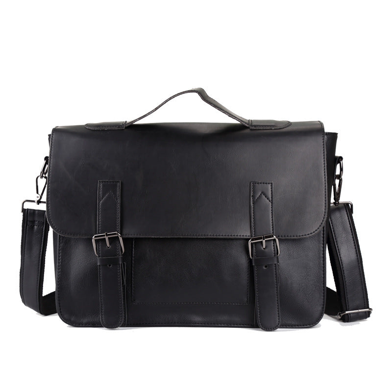 Stylish everyday crossbody satchel Black 36x29x11cm