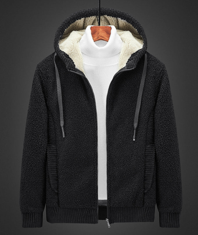 Cozy oversized fleece pullover Black L