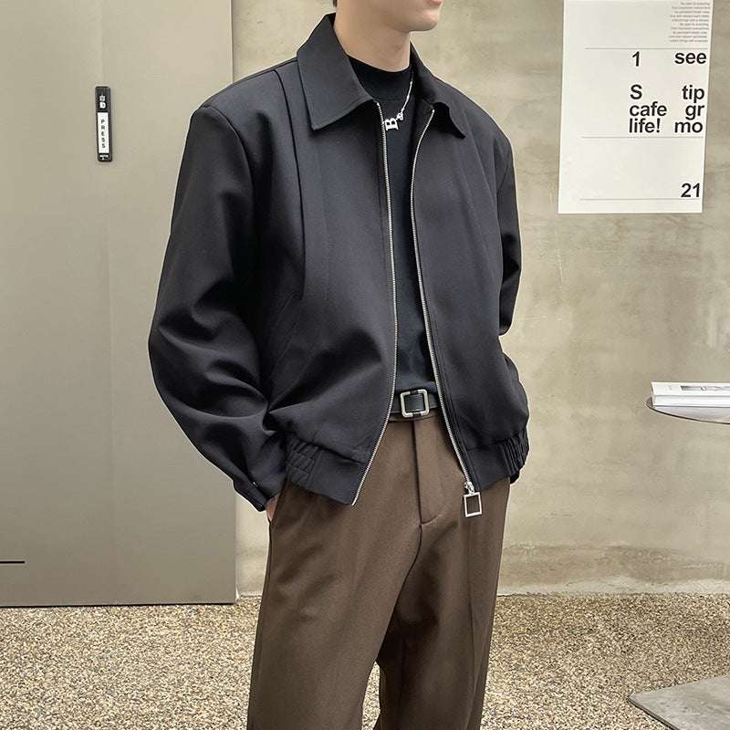 Simple White Men's Coat with Clean Style