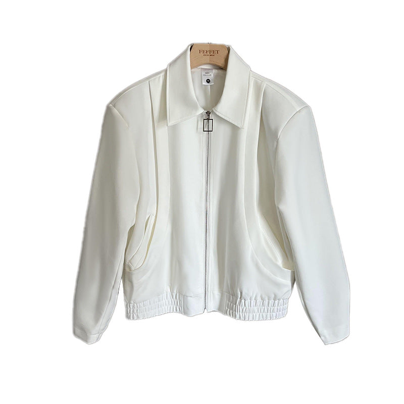 Simple White Men's Coat with Clean Style