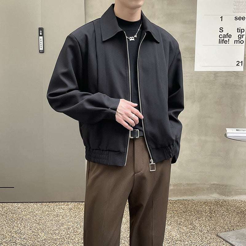 Simple White Men's Coat with Clean Style