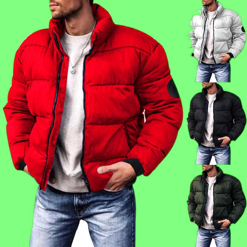 Padded Coat with High Neck Warm Winter Jacket for Men