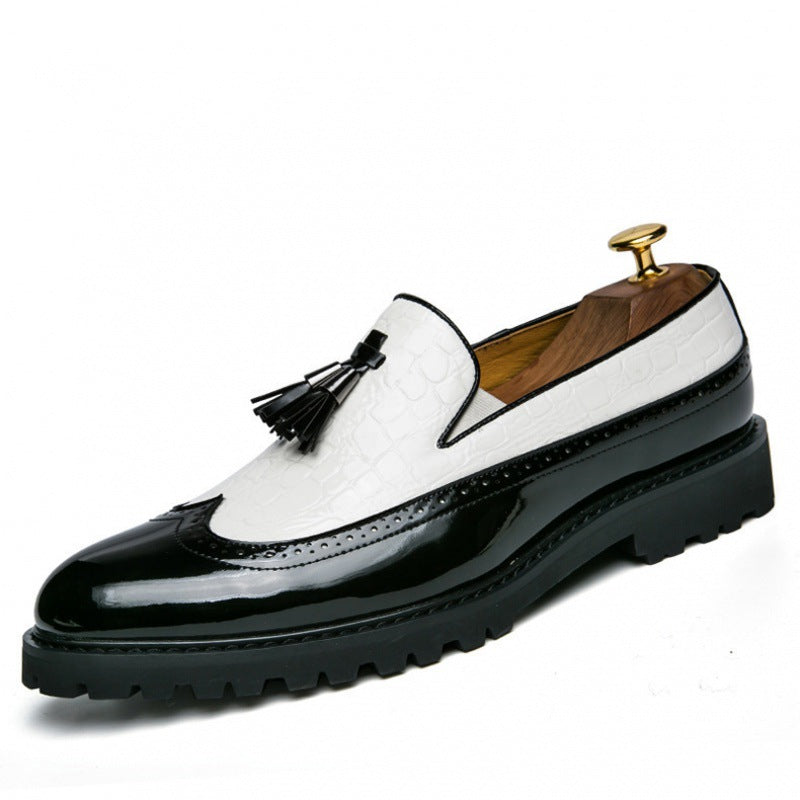 Stylish Men's Easy Wear Leather Loafers White 45