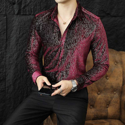 Stylish Modern Tailored Satin Top For Gentlemen