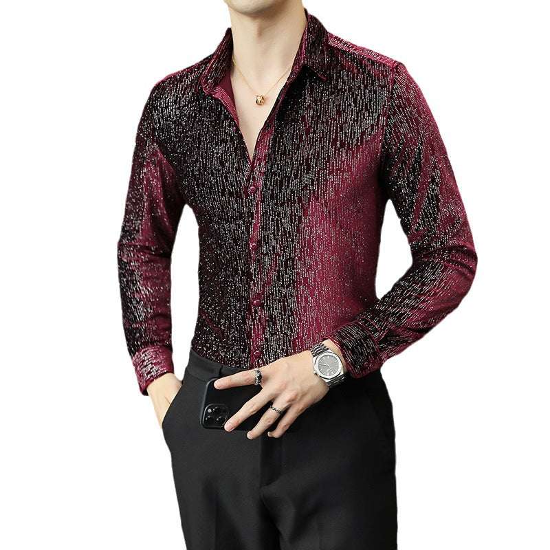 Stylish Modern Tailored Satin Top For Gentlemen