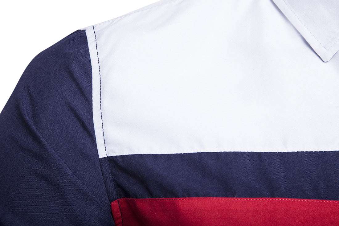 UK style contrasting hue top trend in men's apparel