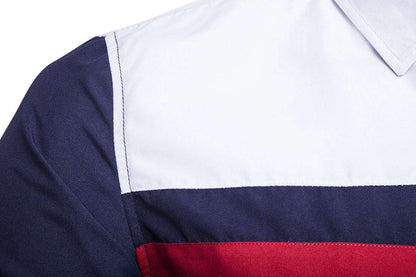 UK style contrasting hue top trend in men's apparel