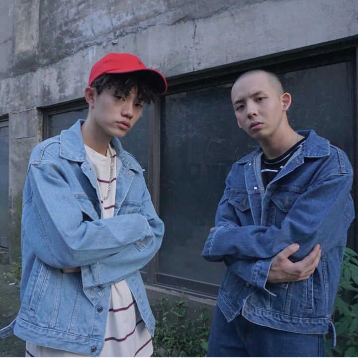Vintage Korean rugged old-school denim coat