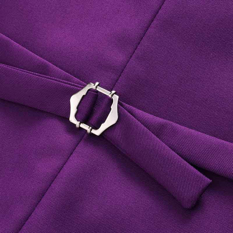 Elegant Men's Formal Three-piece Dinner Party Wedding Korean Slim Fit Solid Color Suit Set