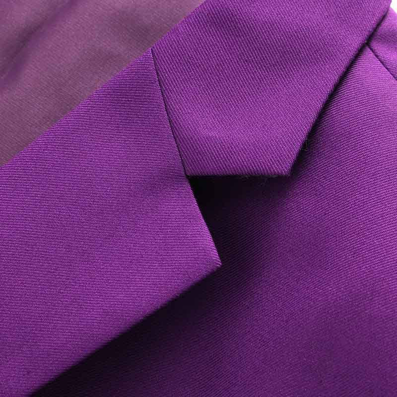 Elegant Men's Formal Three-piece Dinner Party Wedding Korean Slim Fit Solid Color Suit Set