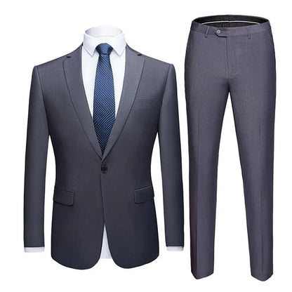Single Tone Matching Big & Tall Gentleman's Outfit 1button Dark gray 6XL