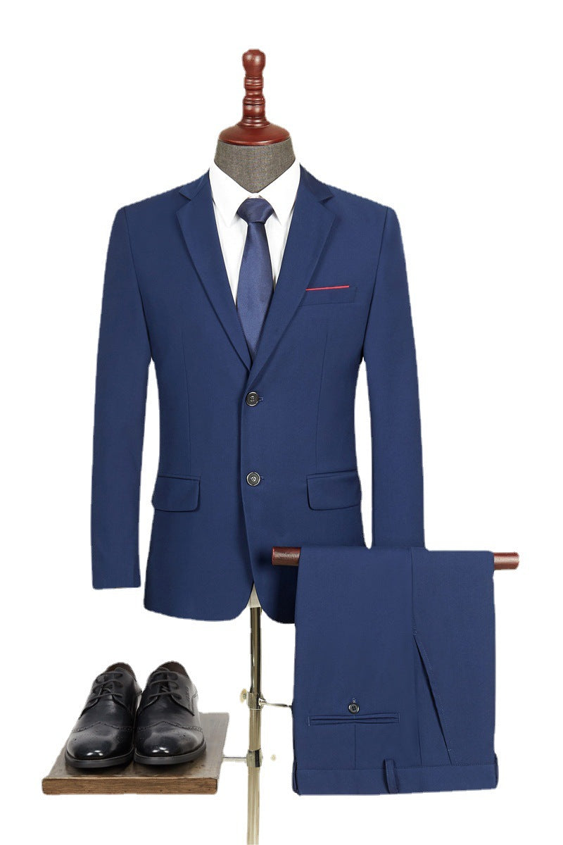 Men's Stylish Office Two-Piece Outfit Large Size Professional Attire for Men