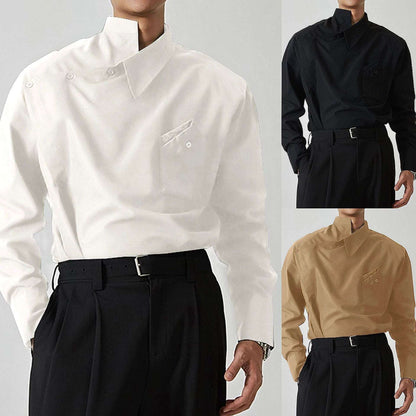 Casual Collar Blouse European Male Apparel