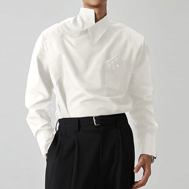Casual Collar Blouse European Male Apparel