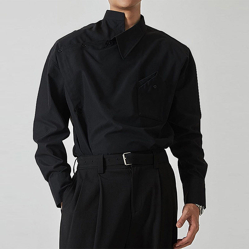 Casual Collar Blouse European Male Apparel
