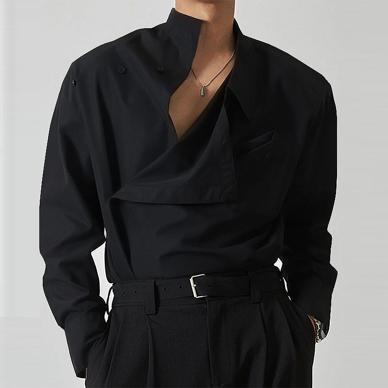 Casual Collar Blouse European Male Apparel