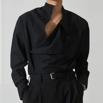 Casual Collar Blouse European Male Apparel