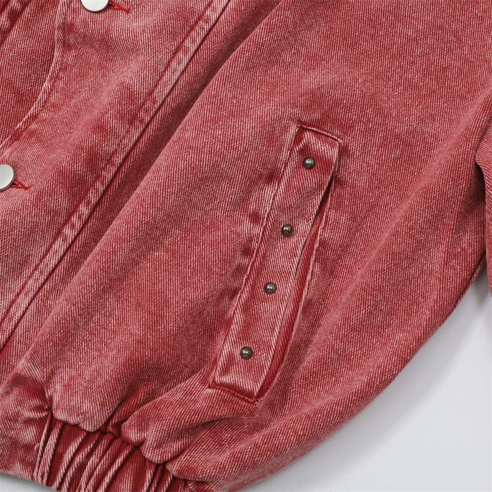 Urban Trend Double-Layer Faux Denim Coat