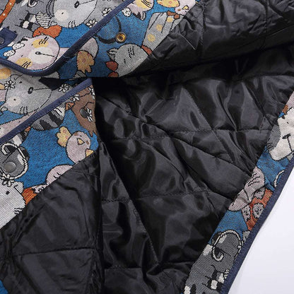 Men's Stitched Polo Neck Quilted Coat
