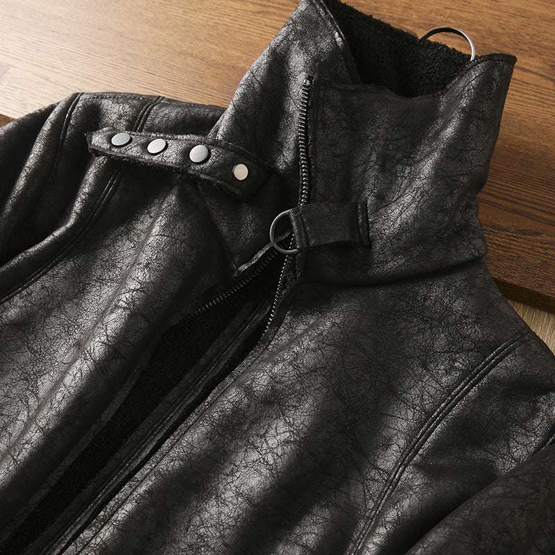 Men's Faux Fur Collar Coat