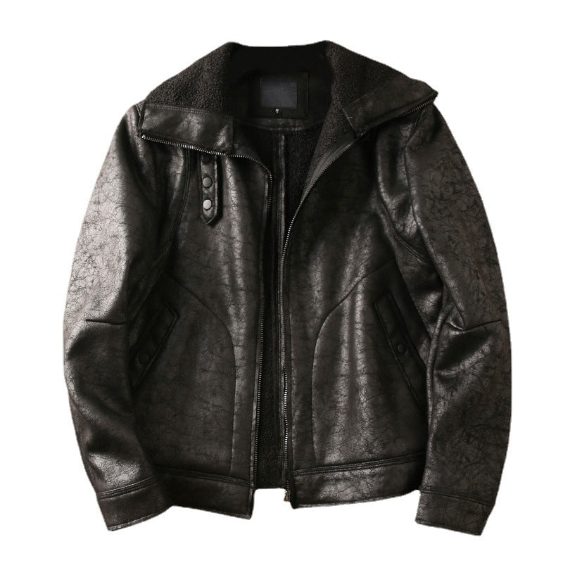 Men's Faux Fur Collar Coat