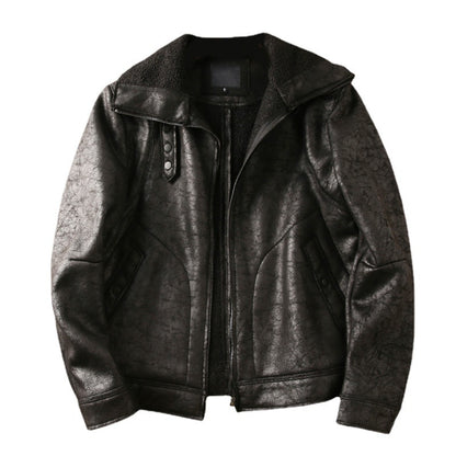 Men's Faux Fur Collar Coat