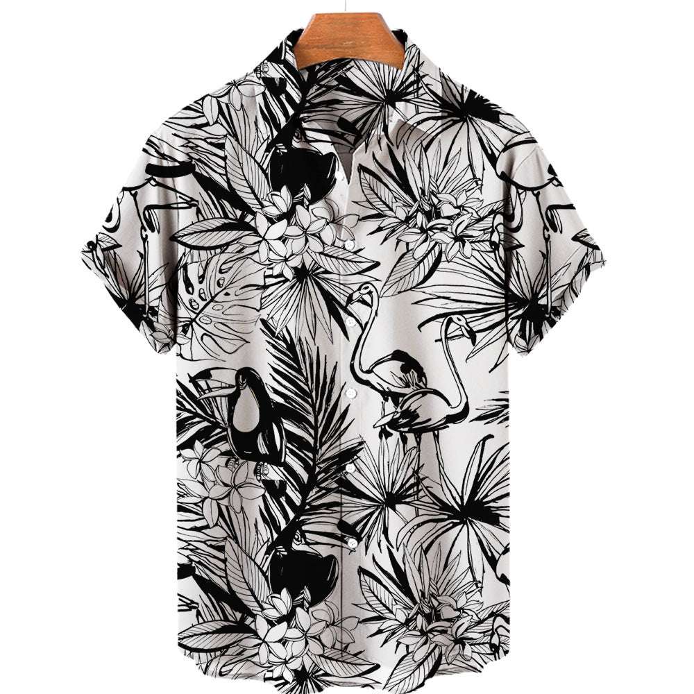 Men's 3D Printed Jungle Wildlife Hawaiian Style Shirt