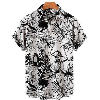 Men's 3D Printed Jungle Wildlife Hawaiian Style Shirt