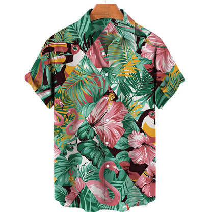 Men's 3D Printed Jungle Wildlife Hawaiian Style Shirt ZF0772 5XL