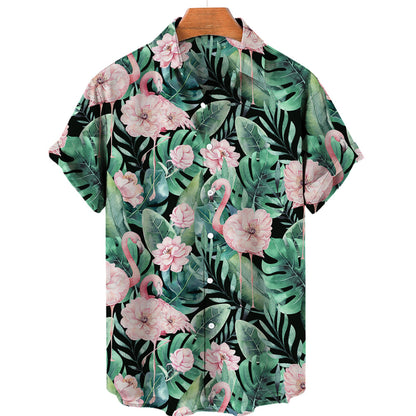 Men's 3D Printed Jungle Wildlife Hawaiian Style Shirt ZF0776 L
