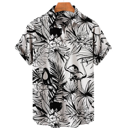 Men's 3D Printed Jungle Wildlife Hawaiian Style Shirt ZF0774 XXXL