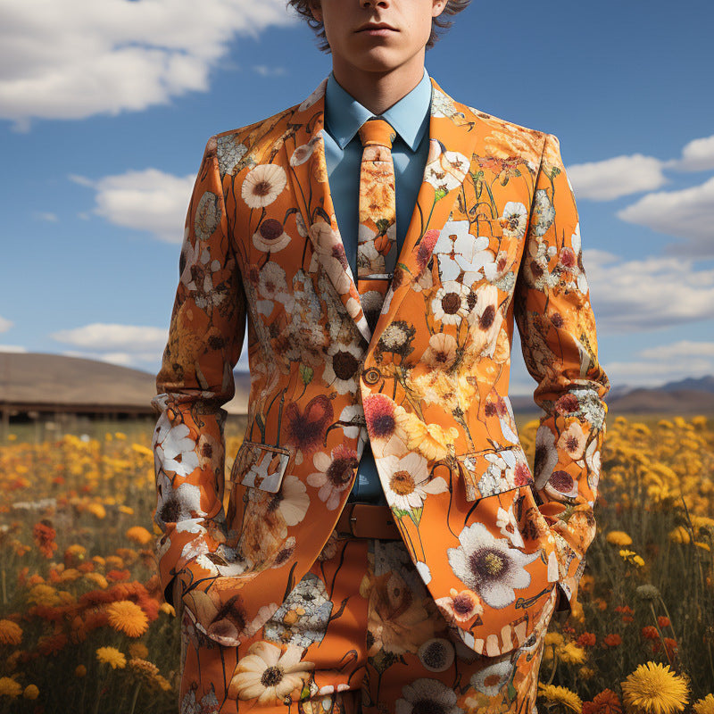 Trendy Style Fresh Men's Stylish Outfit Suit 2 XXXL