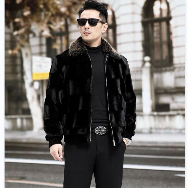 Luxury Men's Outerwear with Premium Fur Lining