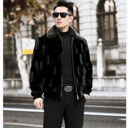Luxury Men's Outerwear with Premium Fur Lining