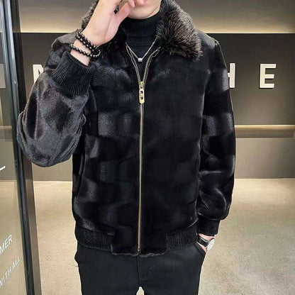 Luxury Men's Outerwear with Premium Fur Lining