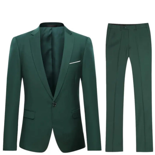 Two-Tone Slim Fit Men's Formal Suit Set
