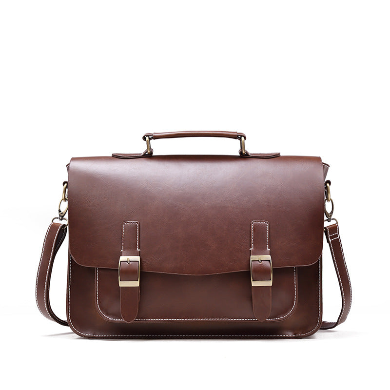 Modern Venture Wild Stallion Leather Portfolio Men's Classic Horizontal