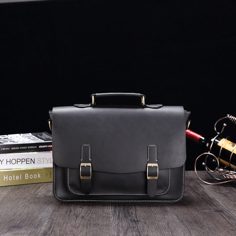 Modern Venture Wild Stallion Leather Portfolio Men's Classic Horizontal