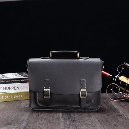 Modern Venture Wild Stallion Leather Portfolio Men's Classic Horizontal