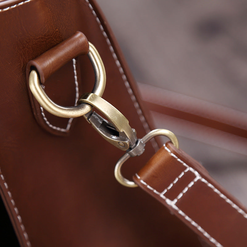 Modern Venture Wild Stallion Leather Portfolio Men's Classic Horizontal