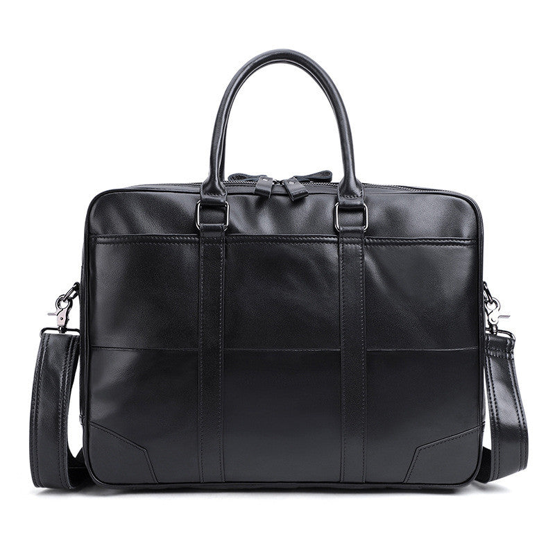 Genuine Hide Gentleman's Messenger Black