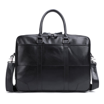 Genuine Hide Gentleman's Messenger Black