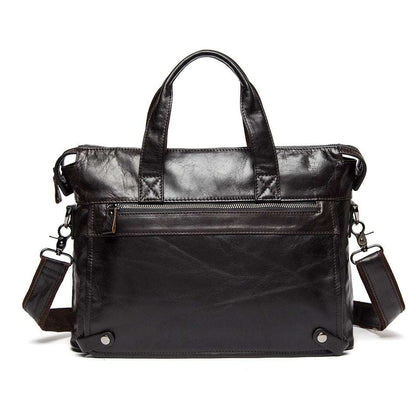 Executive top-grain leather portfolio Dark coffee
