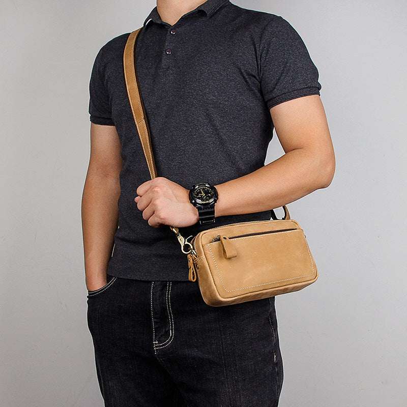 Vintage Wild Stallion Leather Men's Pouch