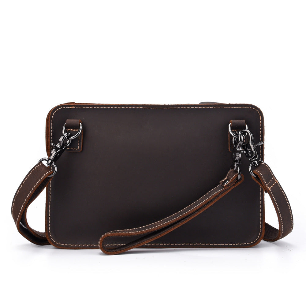 Vintage Classic Top Grain Leather Crossbody Sling Purse